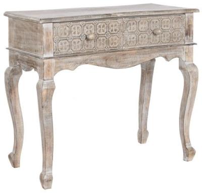 Zen Natural Mango 2 Drawer Console Table