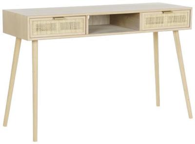 Product photograph of Riley Natural Wood And Rattan Console Table from Choice Furniture Superstore