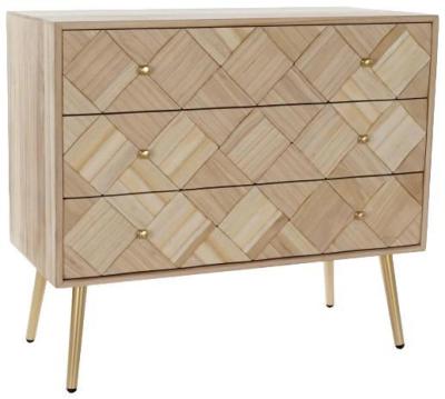 Luca Light Brown 3 Drawer Chest