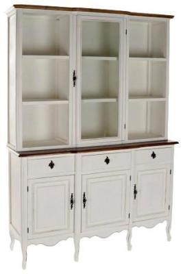 Product photograph of Chloe White 4 Door 3 Drawer Display Cabinet from Choice Furniture Superstore