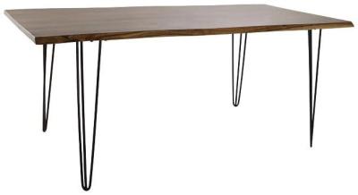 Product photograph of 180cm Brown Acacia Wood Dining Table from Choice Furniture Superstore