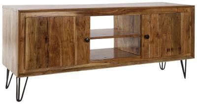 Navarro Brown Acacia Wood 145cm Tv Cabinet