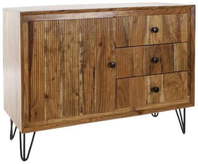 Navarro Brown Acacia Wood 100cm Small Sideboard 1 Door