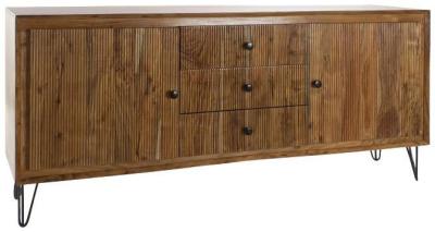 Navarro Brown Acacia Wood 178cm Large Sideboard 2 Doors