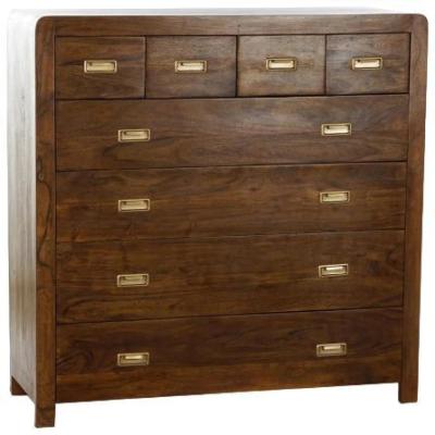 Mars Brown Acacia Wood Multi Drawer Cabinet