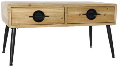 Product photograph of Ada Brown 2 Drawer Coffee Table from Choice Furniture Superstore