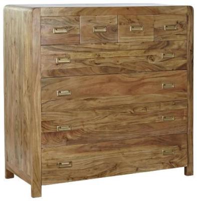 Product photograph of Baltimore Natural Acacia Multi Drawer Cabinet from Choice Furniture Superstore