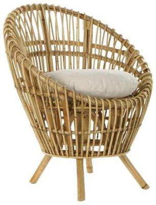 Product photograph of Set Of 2 Skylar Natural Rattan Cushion Armchair from Choice Furniture Superstore