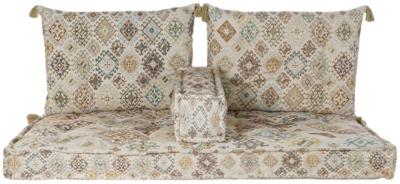 Product photograph of Sanki Beige Fabric 2 Seater Floor Cushion from Choice Furniture Superstore