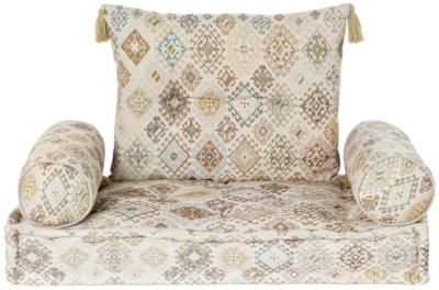 Product photograph of Sanki Beige Fabric 1 Seater Floor Cushion from Choice Furniture Superstore