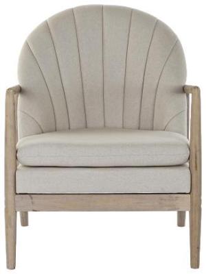 Modern Beige Fabric Armchair