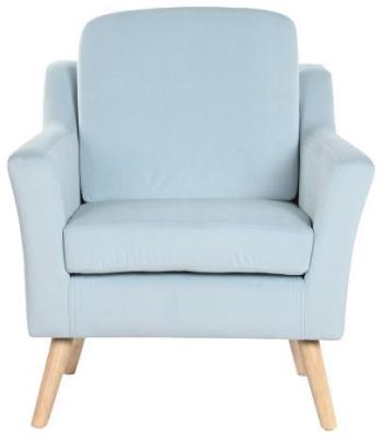 Scandi Beige And Natural Fabric Armchair