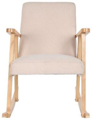 Scandi Beige Polyester Rocking Chair