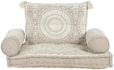 Product photograph of Beige Fabric 1 Seater Floor Cushion from Choice Furniture Superstore