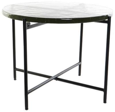 Modern Black Glass Side Table