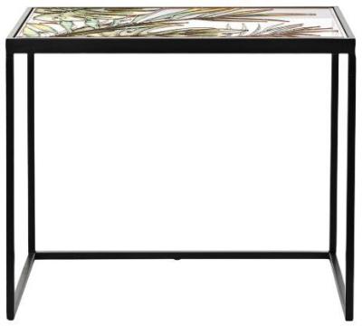 Tropical Black Metal Side Table Set Of 3