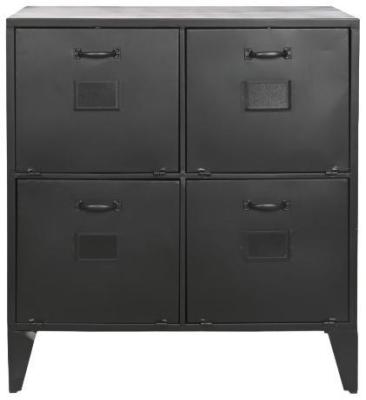 Loft Black Metal 4 Drawer Chest