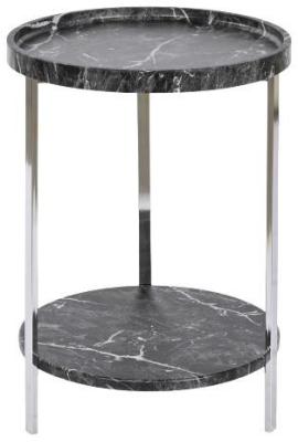 Modern Black Wood Side Table