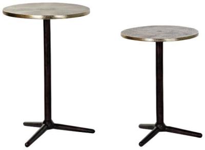 Loft Black And Golden Metal Side Table Set Of 2