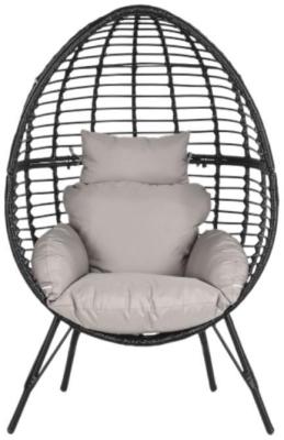 Garden Black Rattan Outdoor Armchair