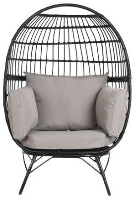 Garden Black Rattan Outdoor Hanging Armchair