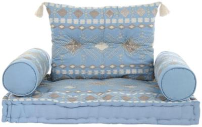 Product photograph of Sky Blue Fabric 1 Seater Floor Cushion from Choice Furniture Superstore