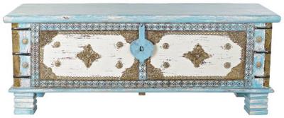 Blue Mango Wood Blanket Box