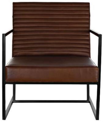 Brown And Black Leather Armchair