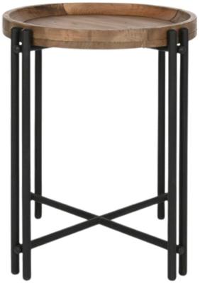 Brown And Black Wood Side Table