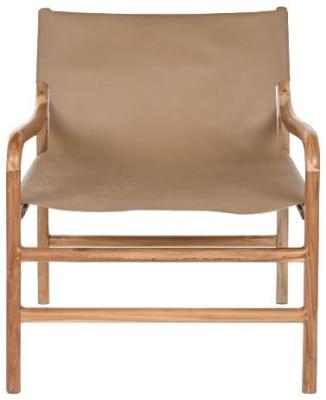 Brown And Natural Wood Armchair