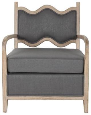 Dark Grey Fabric Armchair