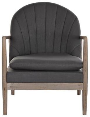 Modern Dark Grey Fabric Armchair