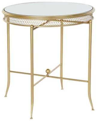 Arabian Golden Metal Worn Out Side Table