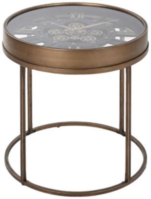 Loft Glass Top Side Table