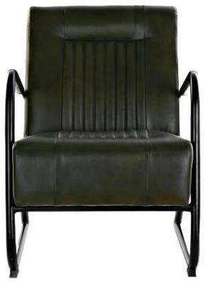 Green And Black Leather Armchair