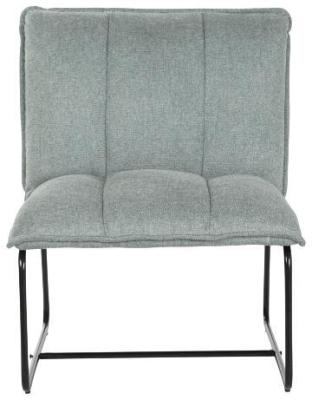Terra Mint Green Fabric Lounge Chair With Black Legs