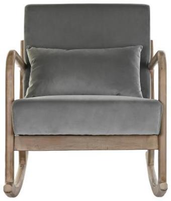 Sixties Grey Fabric Rocking Chair