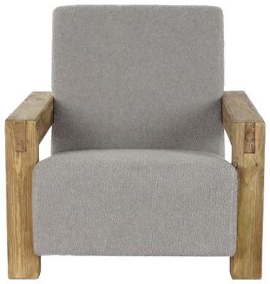 Modern Grey Fabric Armchair