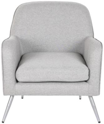 Product photograph of Chic Grey And Silver Polyester Armchair from Choice Furniture Superstore