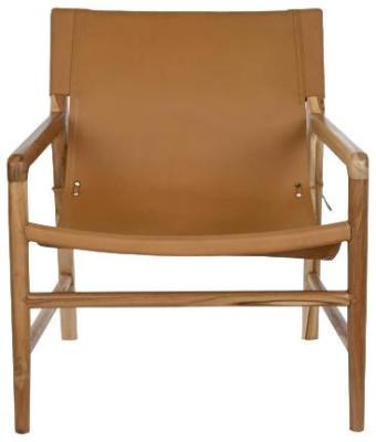 Light Brown Leather Armchair