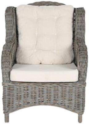 Product photograph of Buxar Grey Rattan Armchair from Choice Furniture Superstore