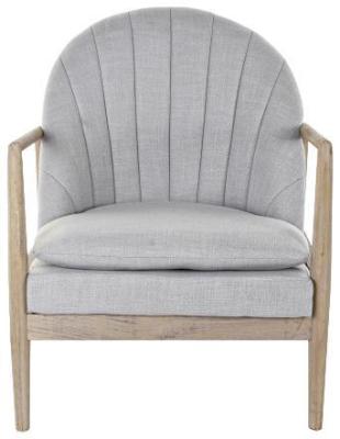 Modern Light Grey Fabric Armchair