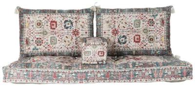 Product photograph of Multi Coloured Fabric 2 Seater Floor Cushion from Choice Furniture Superstore