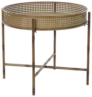 Balinese Natural Metal Side Table