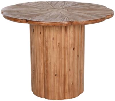 African Natural Wood 2 Seater Round Dining Table