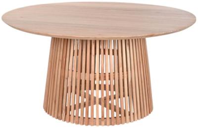 Scandi Natural Wood 6 Seater Round Dining Table