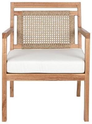 Natural And Beige Fabric Armchair