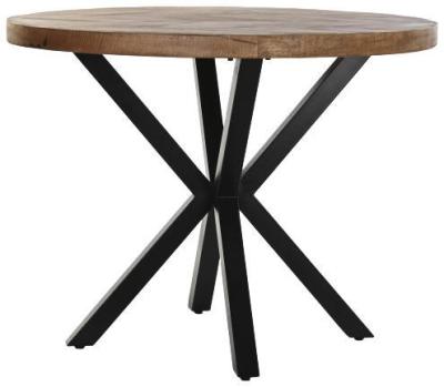 Alpine Natural Acacia Wood 2 Seater Round Dining Table