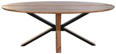 Alpine Natural Acacia Wood 8 Seater Dining Table