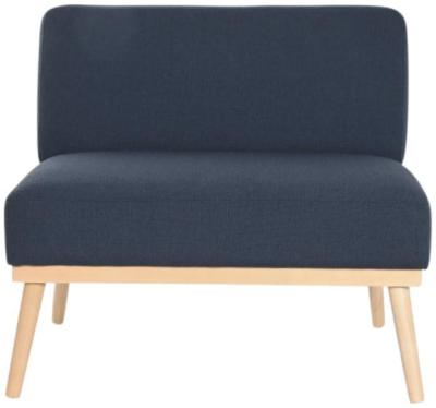 Navy Blue Fabric Armchair